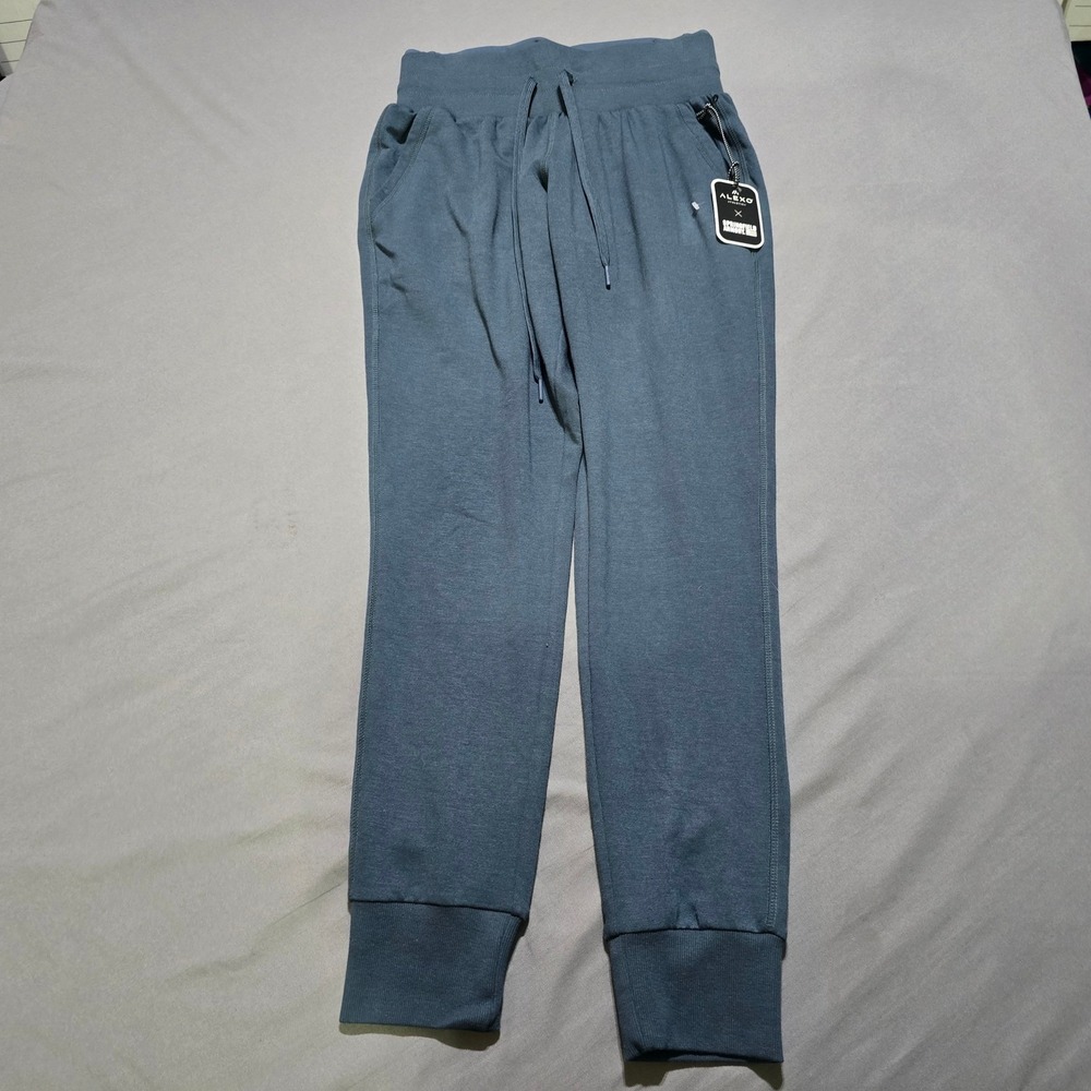Alexo Athletica Joggers Womens Medium Navy Springfield Armory Terry Loungepant